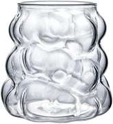 Liying 3Pcs Cloud Design Bubble Glass Cup 350ML Shaped Cups